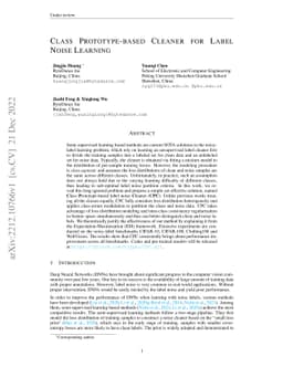 Class Prototype-based Cleaner for Label Noise Learning