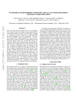 In-Sensor & Neuromorphic Computing are all you need for Energy Efficient
  Computer Vision