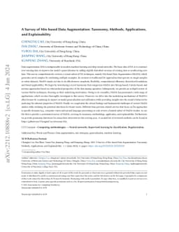 A Survey of Mix-based Data Augmentation: Taxonomy, Methods,
  Applications, and Explainability