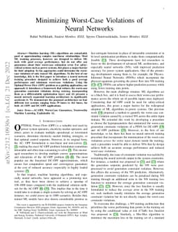 Minimizing Worst-Case Violations of Neural Networks