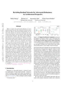 Revisiting Residual Networks for Adversarial Robustness: An
  Architectural Perspective