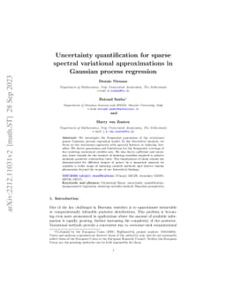 Uncertainty quantification for sparse spectral variational
  approximations in Gaussian process regression