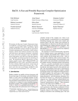 BaCO: A Fast and Portable Bayesian Compiler Optimization Framework
