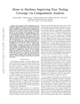 Homo in Machina: Improving Fuzz Testing Coverage via Compartment
  Analysis