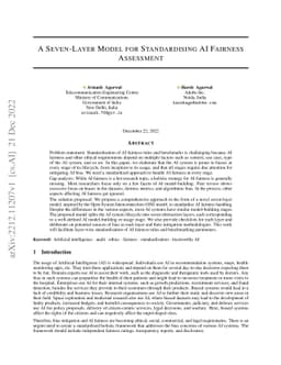 A Seven-Layer Model for Standardising AI Fairness Assessment