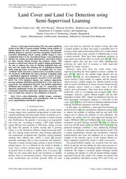 Land Cover and Land Use Detection using Semi-Supervised Learning