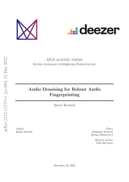 Audio Denoising for Robust Audio Fingerprinting