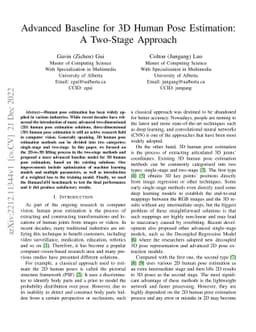 Advanced Baseline for 3D Human Pose Estimation: A Two-Stage Approach