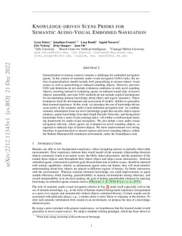 Knowledge-driven Scene Priors for Semantic Audio-Visual Embodied
  Navigation