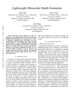 Lightweight Monocular Depth Estimation
