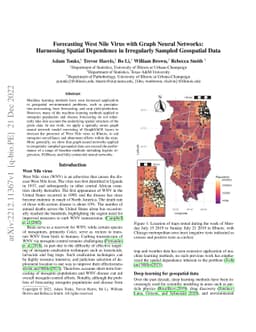Forecasting West Nile Virus with Graph Neural Networks: Harnessing
  Spatial Dependence in Irregularly Sampled Geospatial Data