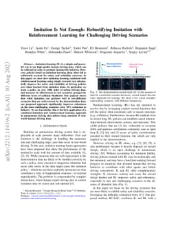 Imitation Is Not Enough: Robustifying Imitation with Reinforcement
  Learning for Challenging Driving Scenarios