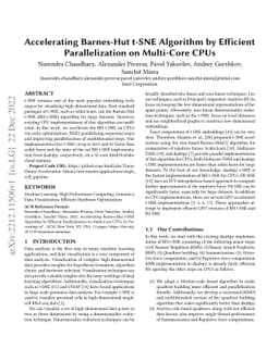 Accelerating Barnes-Hut t-SNE Algorithm by Efficient Parallelization on
  Multi-Core CPUs