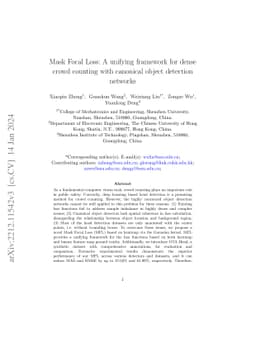 Mask Focal Loss: A unifying framework for dense crowd counting with
  canonical object detection networks