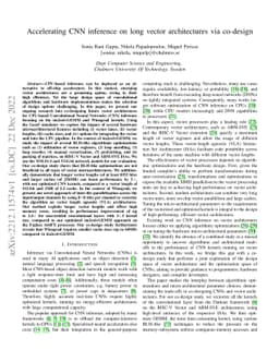 Accelerating CNN inference on long vector architectures via co-design