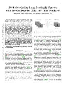 Predictive Coding Based Multiscale Network with Encoder-Decoder LSTM for
  Video Prediction