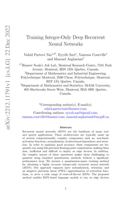 Training Integer-Only Deep Recurrent Neural Networks
