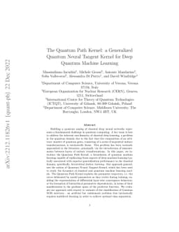 The Quantum Path Kernel: a Generalized Quantum Neural Tangent Kernel for
  Deep Quantum Machine Learning