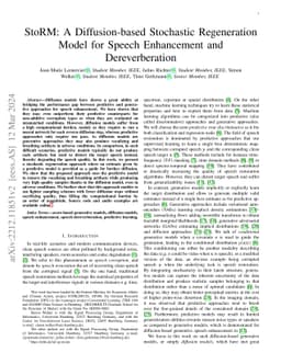 StoRM: A Diffusion-based Stochastic Regeneration Model for Speech
  Enhancement and Dereverberation