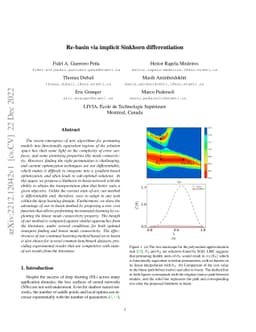 Re-basin via implicit Sinkhorn differentiation