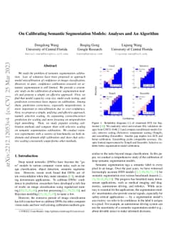On Calibrating Semantic Segmentation Models: Analyses and An Algorithm