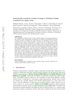 Semantically-consistent Landsat 8 image to Sentinel-2 image translation
  for alpine areas
