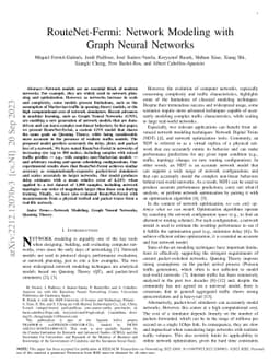 RouteNet-Fermi: Network Modeling with Graph Neural Networks