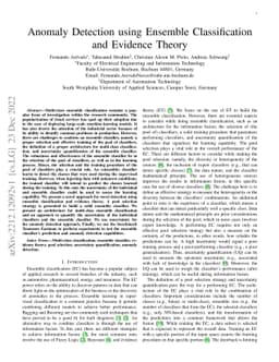 Anomaly Detection using Ensemble Classification and Evidence Theory