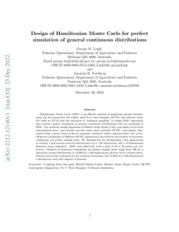 Design of Hamiltonian Monte Carlo for perfect simulation of general
  continuous distributions