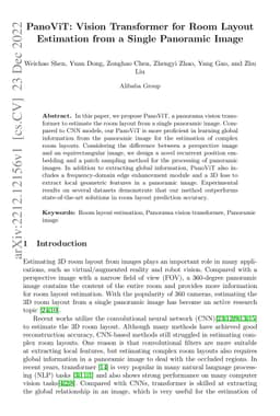 PanoViT: Vision Transformer for Room Layout Estimation from a Single
  Panoramic Image