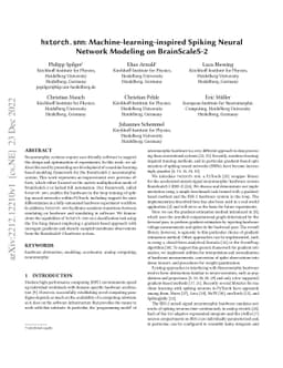 hxtorch.snn: Machine-learning-inspired Spiking Neural Network Modeling
  on BrainScaleS-2