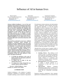 Influence of AI in human lives