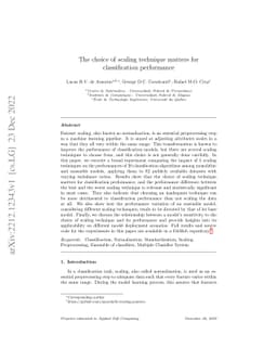 The choice of scaling technique matters for classification performance