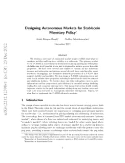 Designing Autonomous Markets for Stablecoin Monetary Policy
