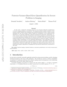 Posterior-Variance-Based Error Quantification for Inverse Problems in
  Imaging