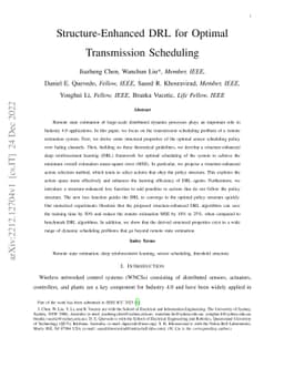 Structure-Enhanced DRL for Optimal Transmission Scheduling