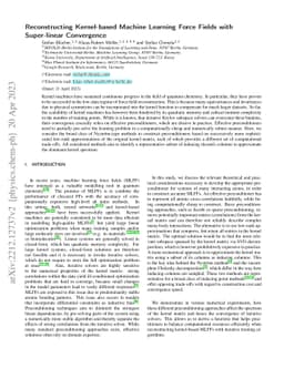 Reconstructing Kernel-based Machine Learning Force Fields with
  Super-linear Convergence