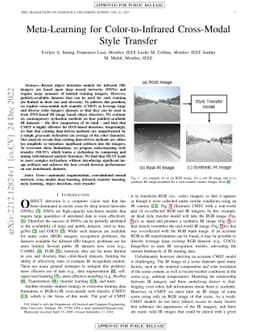 Meta-Learning for Color-to-Infrared Cross-Modal Style Transfer