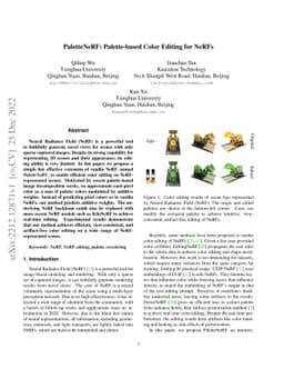 PaletteNeRF: Palette-based Color Editing for NeRFs