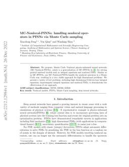 MC-Nonlocal-PINNs: handling nonlocal operators in PINNs via Monte Carlo
  sampling