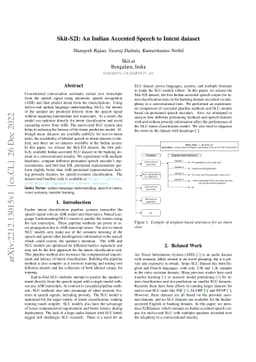 Skit-S2I: An Indian Accented Speech to Intent dataset