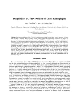 Diagnosis of COVID-19 based on Chest Radiography