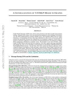 A Generalization of ViT/MLP-Mixer to Graphs