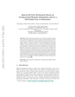 Spacecraft Pose Estimation Based on Unsupervised Domain Adaptation and
  on a 3D-Guided Loss Combination