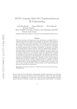 MVTN: Learning Multi-View Transformations for 3D Understanding