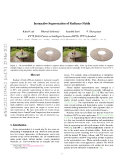 Interactive Segmentation of Radiance Fields