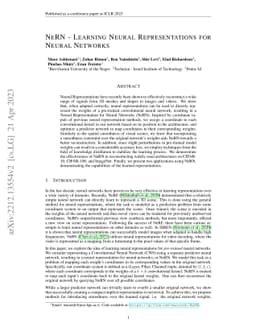 NeRN -- Learning Neural Representations for Neural Networks