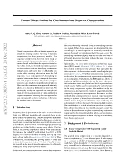 Latent Discretization for Continuous-time Sequence Compression