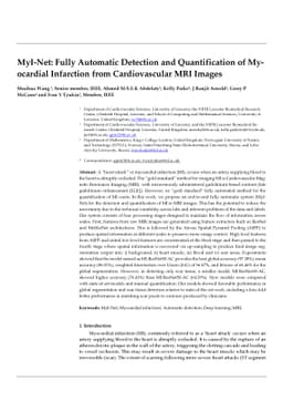 MyI-Net: Fully Automatic Detection and Quantification of Myocardial
  Infarction from Cardiovascular MRI Images