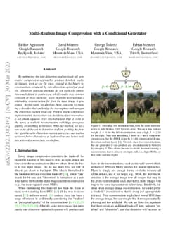 Multi-Realism Image Compression with a Conditional Generator